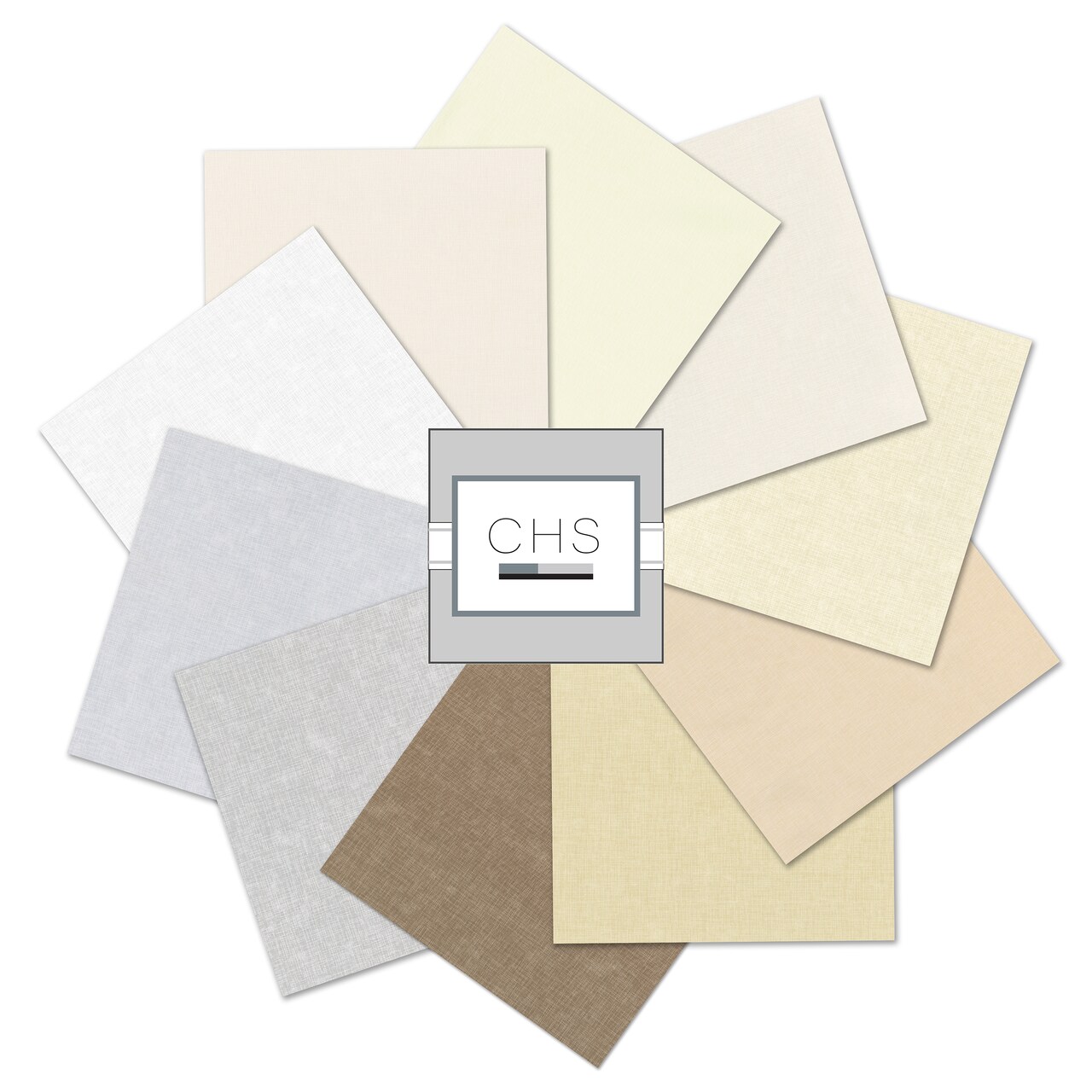 Quilter's Linen 5" Square Pack (Charm Pack / Charm Square) in Not Quite White Palette by Studio RK for Robert Kaufman (CHS-1216-42)